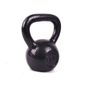 Kettlebell de hierro fundido negro con recubrimiento de Hammerton